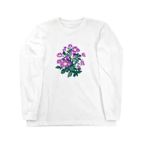 花　ミヤコワスレ Long Sleeve T-Shirt