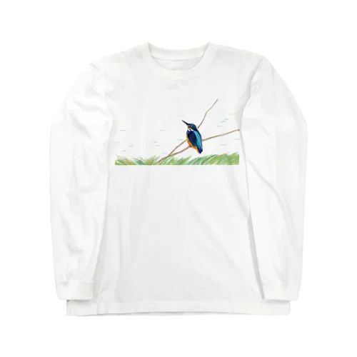 鳥　カワセミ Long Sleeve T-Shirt