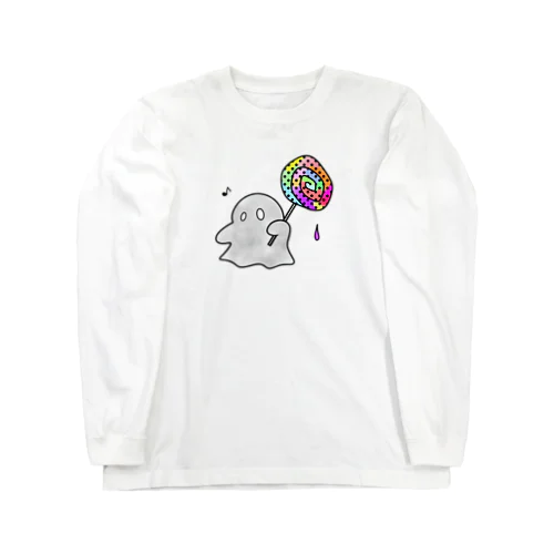 キャンディもらった幽霊さん Long Sleeve T-Shirt