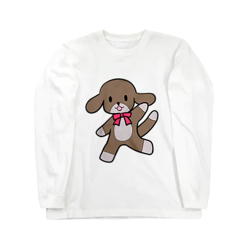 踊る犬 롱 슬리브 티셔츠