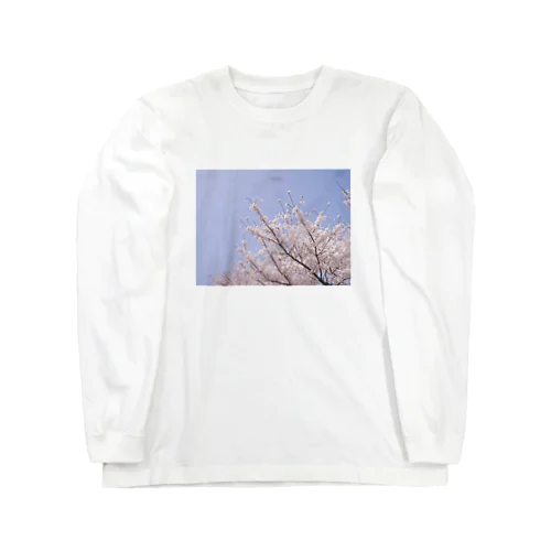 晴れの日の桜 ロングスリーブTシャツ