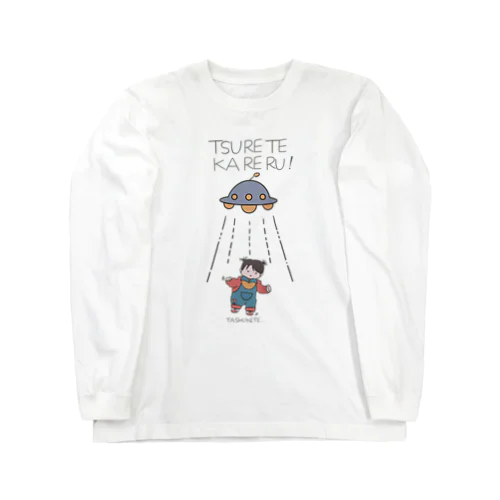 UFOと女の子(色付) ロングスリーブTシャツ