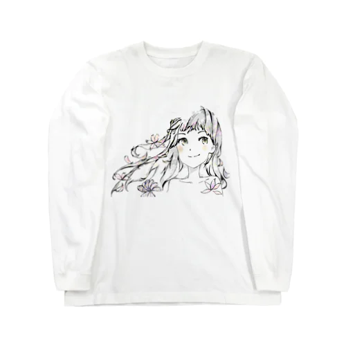 桜と女の子 Long Sleeve T-Shirt