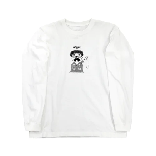 あんぐらーおじさん（モノクロ） Long Sleeve T-Shirt