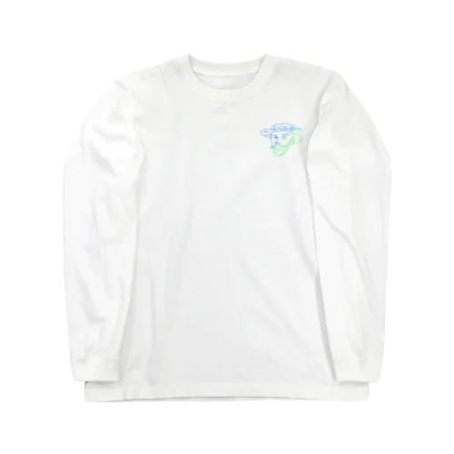 足で描いたゴッホ グラデ Long Sleeve T-Shirt