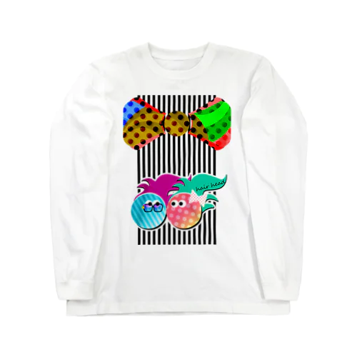 ヘアーヘッド君BIGリボン Long Sleeve T-Shirt