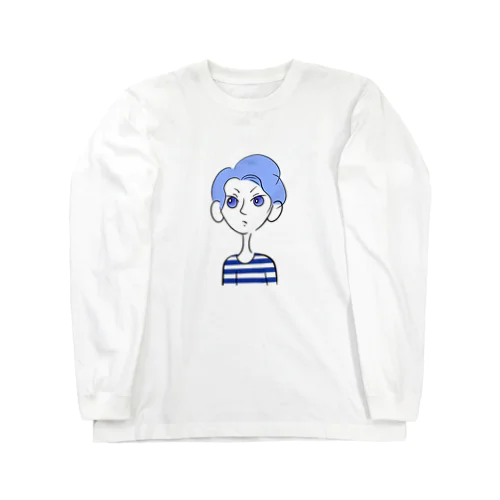 ブルー Long Sleeve T-Shirt