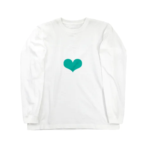 ハート　グリーン Long Sleeve T-Shirt