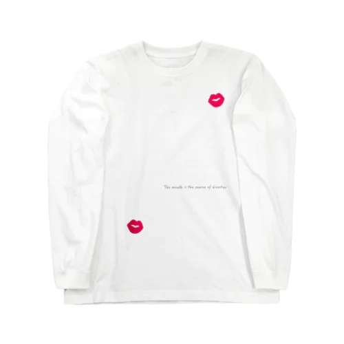 口は災いのもと・唇シャツ Long Sleeve T-Shirt