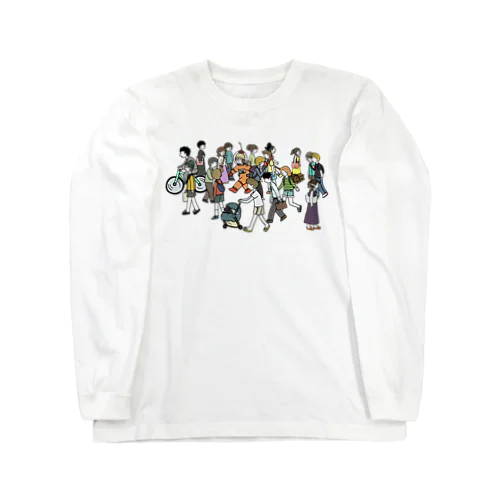 同じような顔の人達シリーズ『人ごみ』 Long Sleeve T-Shirt