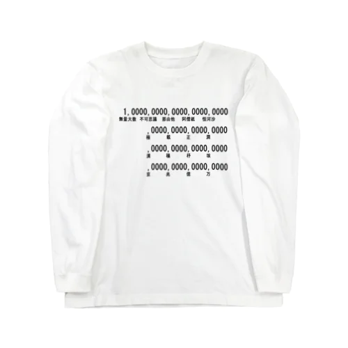 無量大数不可思議那由他阿僧祇恒河沙 Long Sleeve T-Shirt