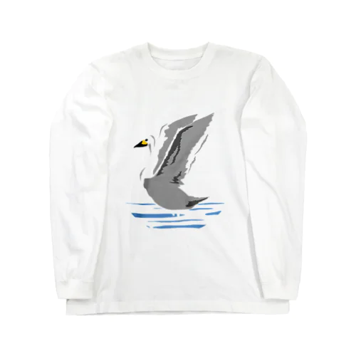 白鳥の飛び立ち Long Sleeve T-Shirt