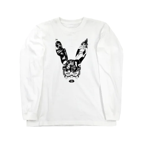 Black Bunny Mask ロングスリーブTシャツ