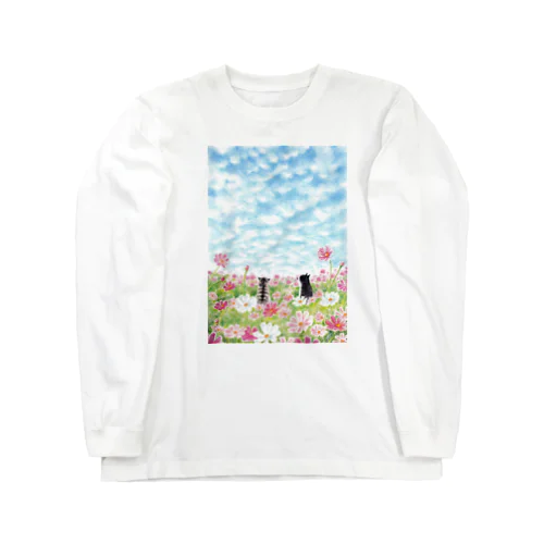 コスモス畑のトロとクロ Long Sleeve T-Shirt