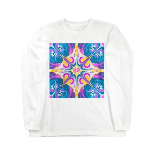 Mandala art ロングスリーブTシャツ