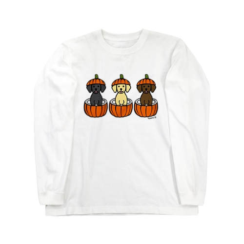 ハロウィンかぼちゃのラブラドール Long Sleeve T-Shirt