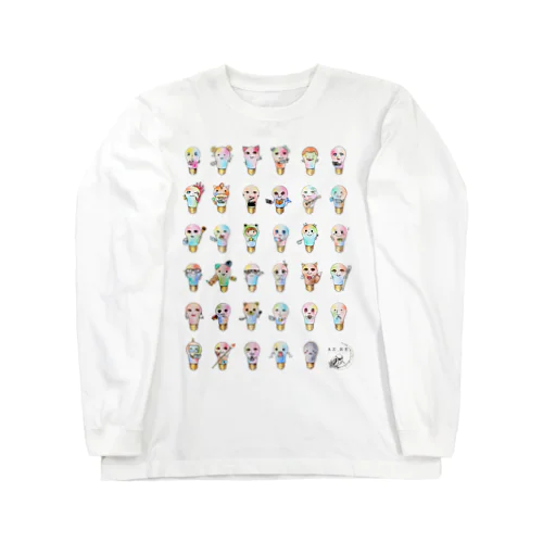 【片面印刷】電球キャラ大集合♪ Long Sleeve T-Shirt