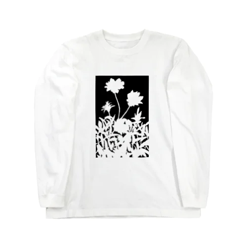 花咲く小径②黒 Long Sleeve T-Shirt