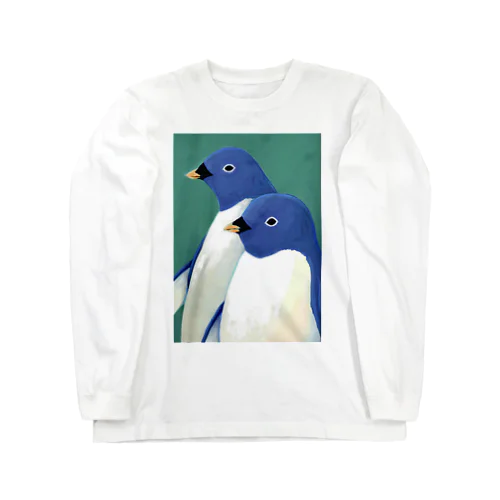 ペンギン肖像画 ロングスリーブTシャツ