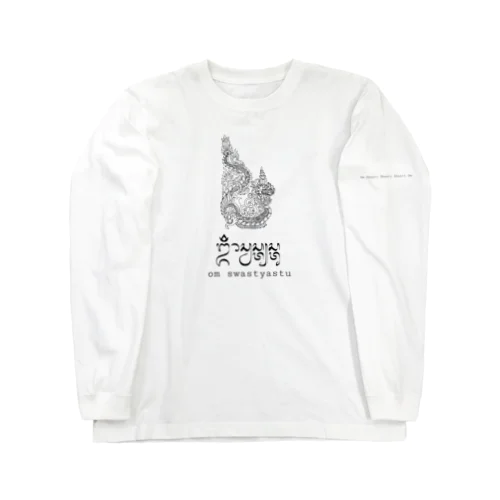 バリ島Omマントラ x 龍神 ロングスリーブTシャツ