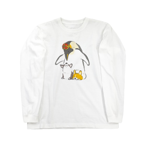 皇帝ペンギンとコーギー Long Sleeve T-Shirt