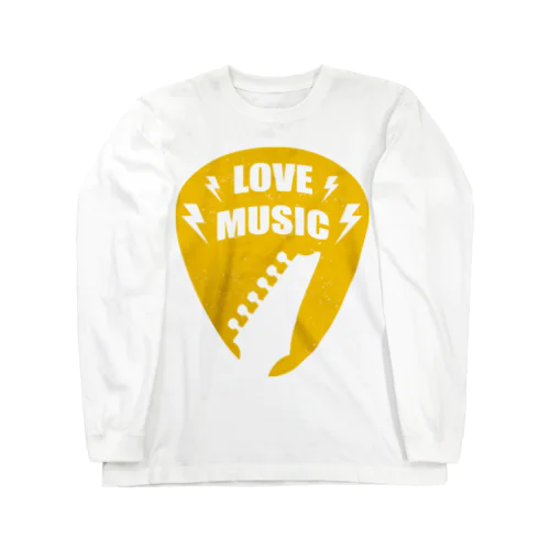 ミュージック、ギター、ピック Long Sleeve T-Shirt