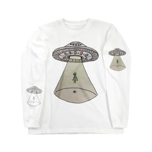 UFOから宇宙人 ロングスリーブTシャツ