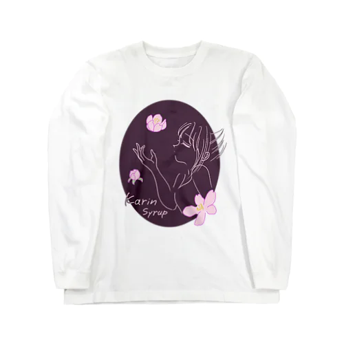 花梨の花香る(赤紫) ロングスリーブTシャツ