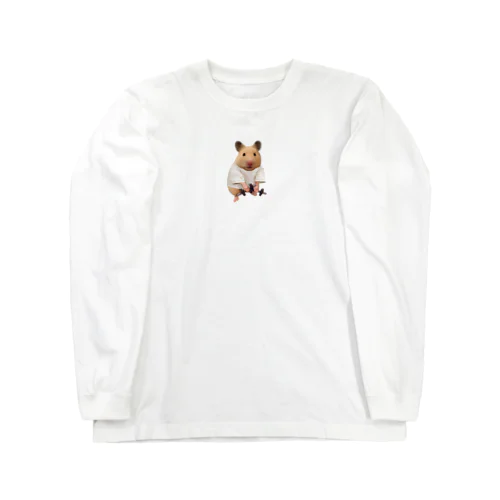 筋トレをするキンクマハムスター （ダンベル） Long Sleeve T-Shirt