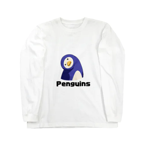 首を傾けるペンギン ロングスリーブTシャツ