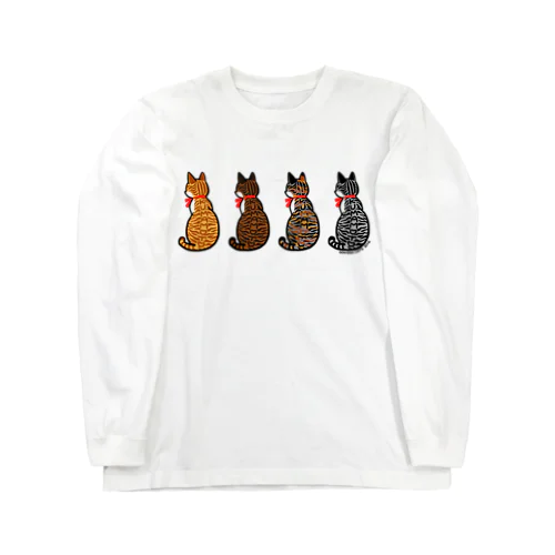 くまねこ４色(熊本地震義援金) Long Sleeve T-Shirt