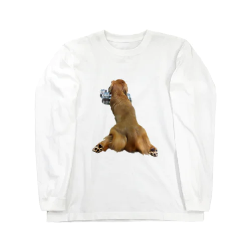 鉄アレイを舐める犬 Long Sleeve T-Shirt