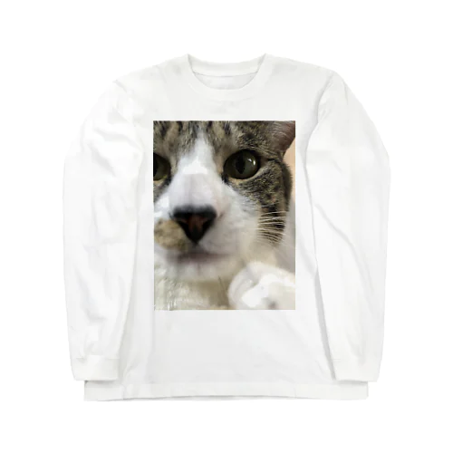猫の鰤太郎が見ている ロングスリーブTシャツ
