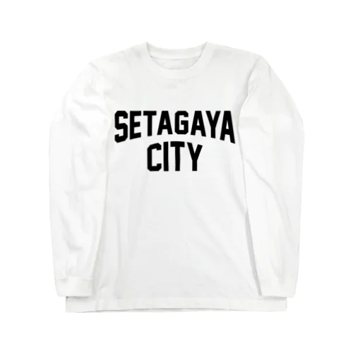 世田谷区 SETAGAYA CITY ロゴブラック ロングスリーブTシャツ