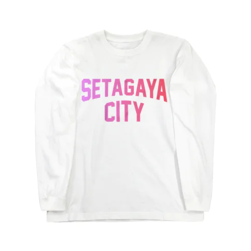 世田谷区 SETAGAYA CITY ロゴピンク Long Sleeve T-Shirt