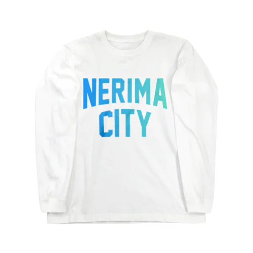 練馬区 NERIMA CITY ロゴブルー ロングスリーブTシャツ