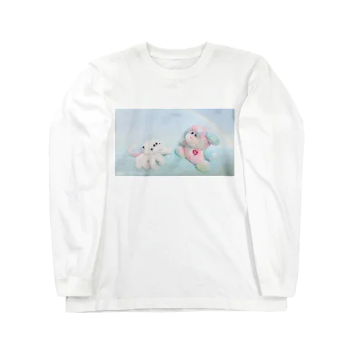 レインボーハエトリグモとレインボーわんちゃん Long Sleeve T-Shirt