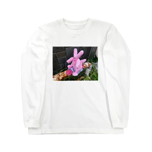 うさちゃん恐竜の赤ちゃん ぬいぐるみ  Long Sleeve T-Shirt