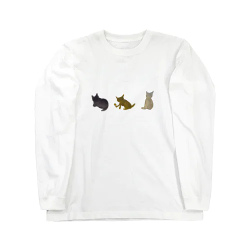 猫迷彩blue Long Sleeve T-Shirt