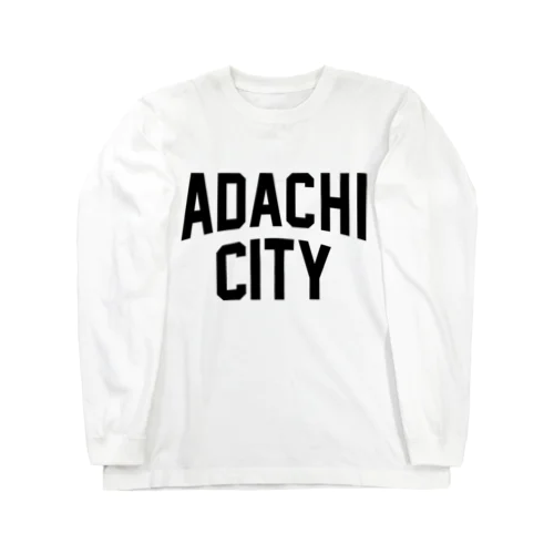 足立区 ADACHI CITY ロゴブラック　 ロングスリーブTシャツ