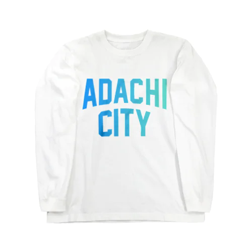 足立区 ADACHI CITY ロゴブルー ロングスリーブTシャツ