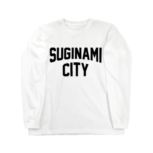 杉並区 SUGINAMI CITY ロゴブラック ロングスリーブTシャツ