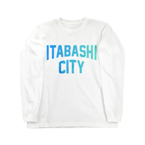 板橋区 ITABASHI CITY ロゴブルー ロングスリーブTシャツ