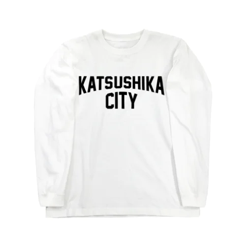 葛飾区 KATSUSHIKA CITY ロゴブラック ロングスリーブTシャツ