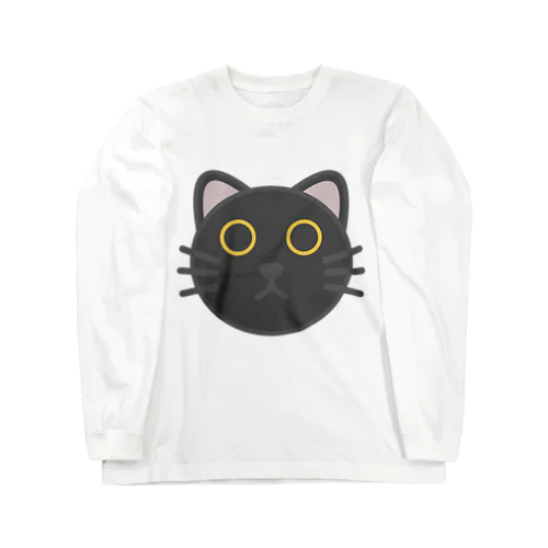 おちょぼぐち黒猫・黄眼 ロングスリーブTシャツ