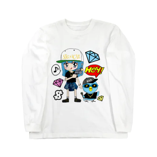 ギャングスタ小鳥遊エリ＆唯我HIPHOP丸シリーズ ロングスリーブTシャツ