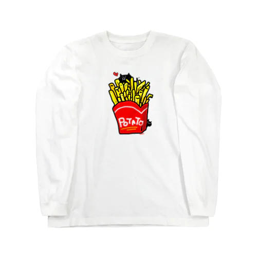 ポテトにゃん。 Long Sleeve T-Shirt