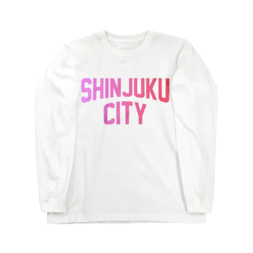 新宿区 SHINJUKU CITY ロゴピンク ロングスリーブTシャツ