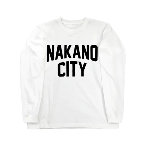 中野区 NAKANO CITY ロゴブラック ロングスリーブTシャツ