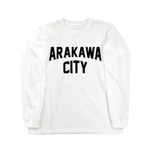 荒川区 ARAKAWA WARD ロゴブラック ロングスリーブTシャツ